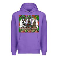 Purple merry Christmas Premium Hoodie - CowhideDigitalArt