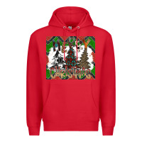 Red merry Christmas Premium Hoodie - CowhideDigitalArt