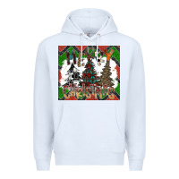 White merry Christmas Premium Hoodie - CowhideDigitalArt