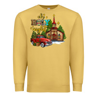 Antique Gold the church  holy night western truck Premium Sweatshirt - AdoDesignShop