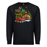 Black the church  holy night western truck Premium Sweatshirt - AdoDesignShop