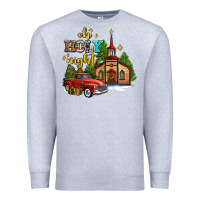Heather Grey the church  holy night western truck Premium Sweatshirt - AdoDesignShop