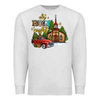 Oatmeal Heather the church  holy night western truck Premium Sweatshirt - AdoDesignShop