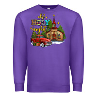 Purple the church  holy night western truck Premium Sweatshirt - AdoDesignShop