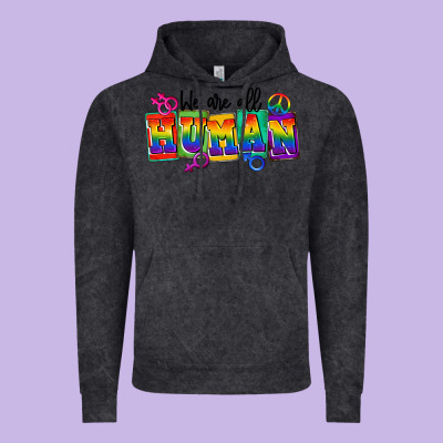 We Are All Human Vintage Hoodie Designed By Fadigitalartstudio