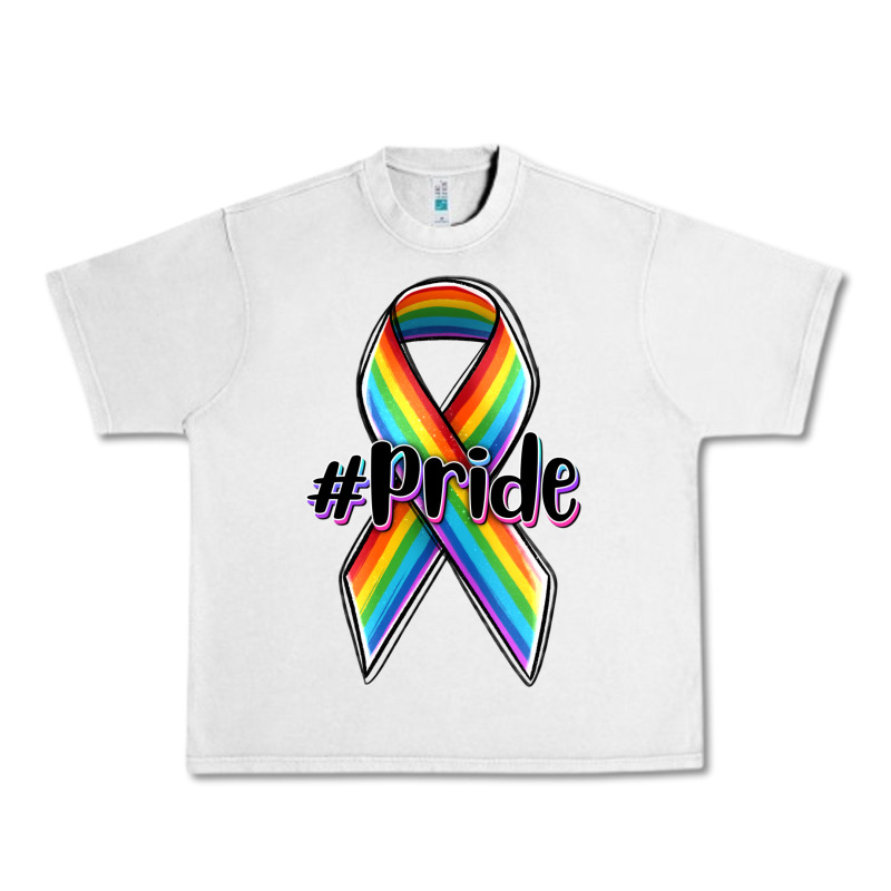Pride Lgbtq Awareness Ribbon Urban Heavy Tee by OliviaCreatesArt | Teevron