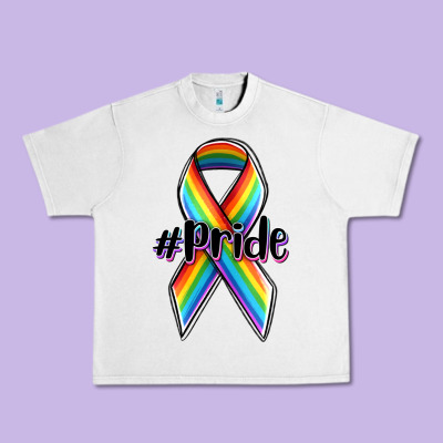Pride Lgbtq Awareness Ribbon Urban Heavy Tee Designed By Oliviacreatesart