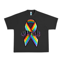 Pigment Black pride lgbtq awareness ribbon Urban Heavy Tee - OliviaCreatesArt