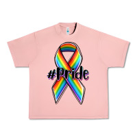Salmon pride lgbtq awareness ribbon Urban Heavy Tee - OliviaCreatesArt