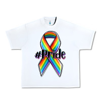 White pride lgbtq awareness ribbon Urban Heavy Tee - OliviaCreatesArt