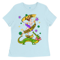 Baby Blue let the good times roll (2) Ladies Tee - CowGirlArtShop