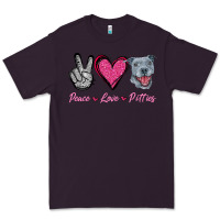 Plum Peace Love Pitties Premium Tee - Jasminsmagicworld