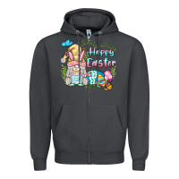 Smoke happy easter bunny gnome Zipper Hoodie - BarkalooDesign