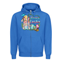 True Royal happy easter bunny gnome Zipper Hoodie - BarkalooDesign