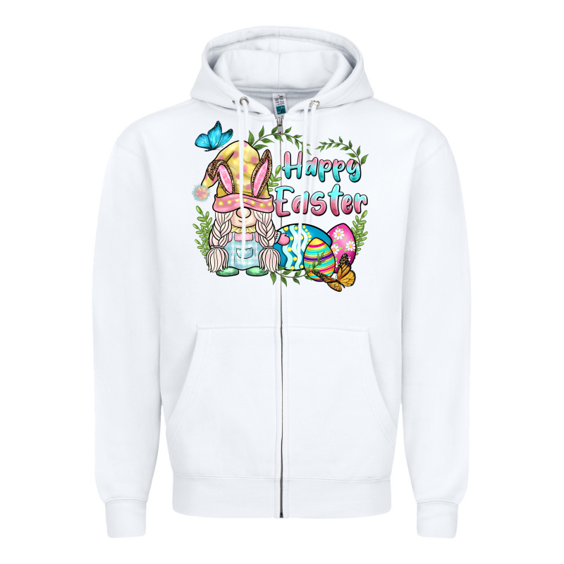 Happy Easter Bunny Gnome Zipper Hoodie by BarkalooDesign | Teevron