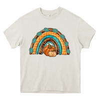 Cream Rainbow Thankful with Gemstone Heavy Core Tee - texasbilliewilder