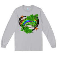 Moon Dust lucky heart St. Patricks Day Long Sleeve Tee - FaDigitalArtStudio