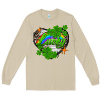 Mushroom lucky heart St. Patricks Day Long Sleeve Tee - FaDigitalArtStudio