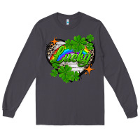 Smoke lucky heart St. Patricks Day Long Sleeve Tee - FaDigitalArtStudio