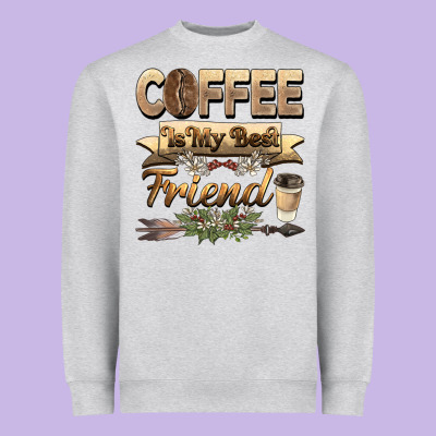 Coffee Is My Best Friend Heavyweight Sweatshirt Designed By Barkaloodesign
