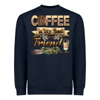 Navy coffee is my best friend Heavyweight Sweatshirt - BarkalooDesign