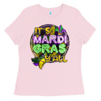 Bubblegum Pink its mardi gras yall Ladies Tee - CowGirlArtShop