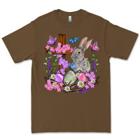 Cacao Easter eggs and Bunny with Cross Easter Day Premium Tee - HowdyJamesFarm