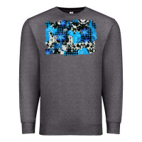 Charcoal Heather westerb cowhide winter background Premium Sweatshirt - AdoDesignShop