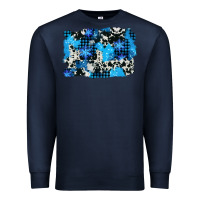 Navy westerb cowhide winter background Premium Sweatshirt - AdoDesignShop