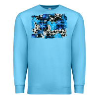 Ocean Blue westerb cowhide winter background Premium Sweatshirt - AdoDesignShop