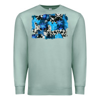 Seafoam westerb cowhide winter background Premium Sweatshirt - AdoDesignShop