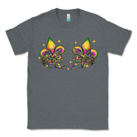 Charcoal Heather skeleton hands mardi gras Classic Tee - CowGirlArtShop