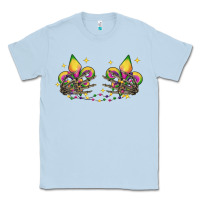 Dusty Blue skeleton hands mardi gras Classic Tee - CowGirlArtShop