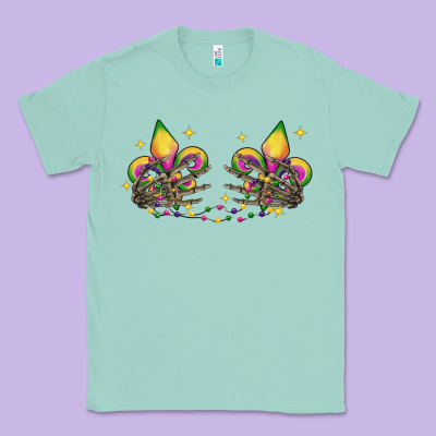 Skeleton Hands Mardi Gras Classic Tee Designed By Cowgirlartshop