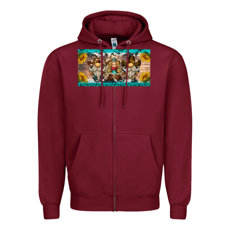 Western Gnome License Plate Zipper Hoodie by BarkalooDesign | Teevron