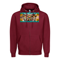 Burgundy western gnome license plate Zipper Hoodie - BarkalooDesign