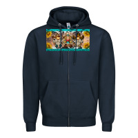 Navy western gnome license plate Zipper Hoodie - BarkalooDesign
