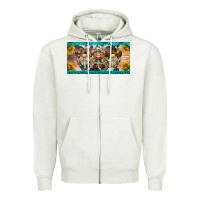 Oatmeal Heather western gnome license plate Zipper Hoodie - BarkalooDesign