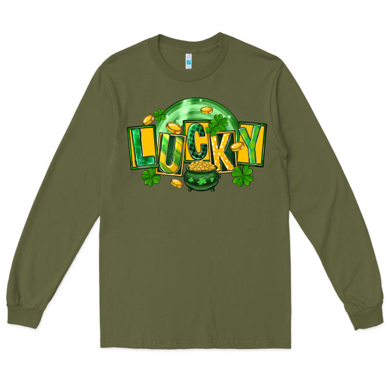 St. Patrick's Day Lucky Long Sleeve Tee by FaDigitalArtStudio | Teevron