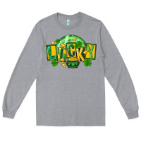 Heather Grey St. Patrick's Day lucky Long Sleeve Tee - FaDigitalArtStudio