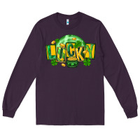 Plum St. Patrick's Day lucky Long Sleeve Tee - FaDigitalArtStudio