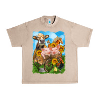 French Oak farm animals wagon olivia Urban Heavy Tee - OliviaCreatesArt