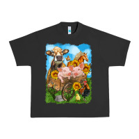 Pigment Black farm animals wagon olivia Urban Heavy Tee - OliviaCreatesArt