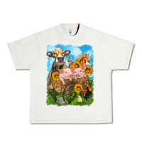 Pistachio farm animals wagon olivia Urban Heavy Tee - OliviaCreatesArt