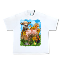 White farm animals wagon olivia Urban Heavy Tee - OliviaCreatesArt