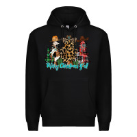 Black merry christmas y'all christmas trees Premium Hoodie - CowhideDigitalArt