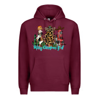 Burgundy merry christmas y'all christmas trees Premium Hoodie - CowhideDigitalArt
