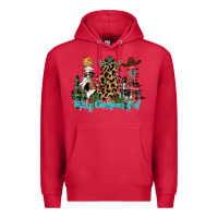 Cardinal merry christmas y'all christmas trees Premium Hoodie - CowhideDigitalArt