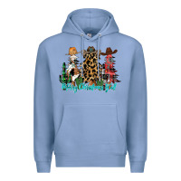 Colony Blue merry christmas y'all christmas trees Premium Hoodie - CowhideDigitalArt