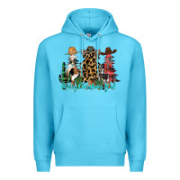 Ocean Blue merry christmas y'all christmas trees Premium Hoodie - CowhideDigitalArt